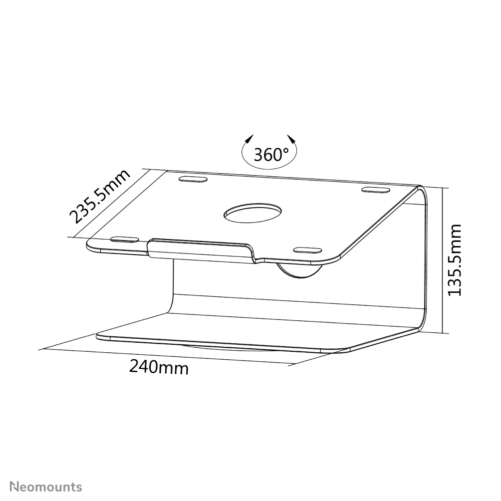 Neomounts NSLS050 Laptopstandaard 10-17" - draaibaar - universeel